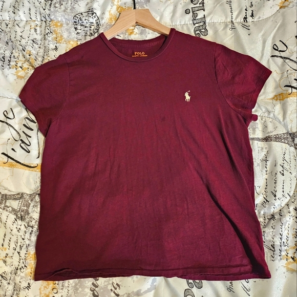 Polo Ralph Lauren Tops - Polo by Ralph Lauren Burgundy T-Shirt